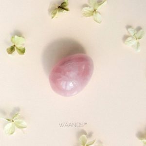 Medium drilled rose quartz yoni egg
